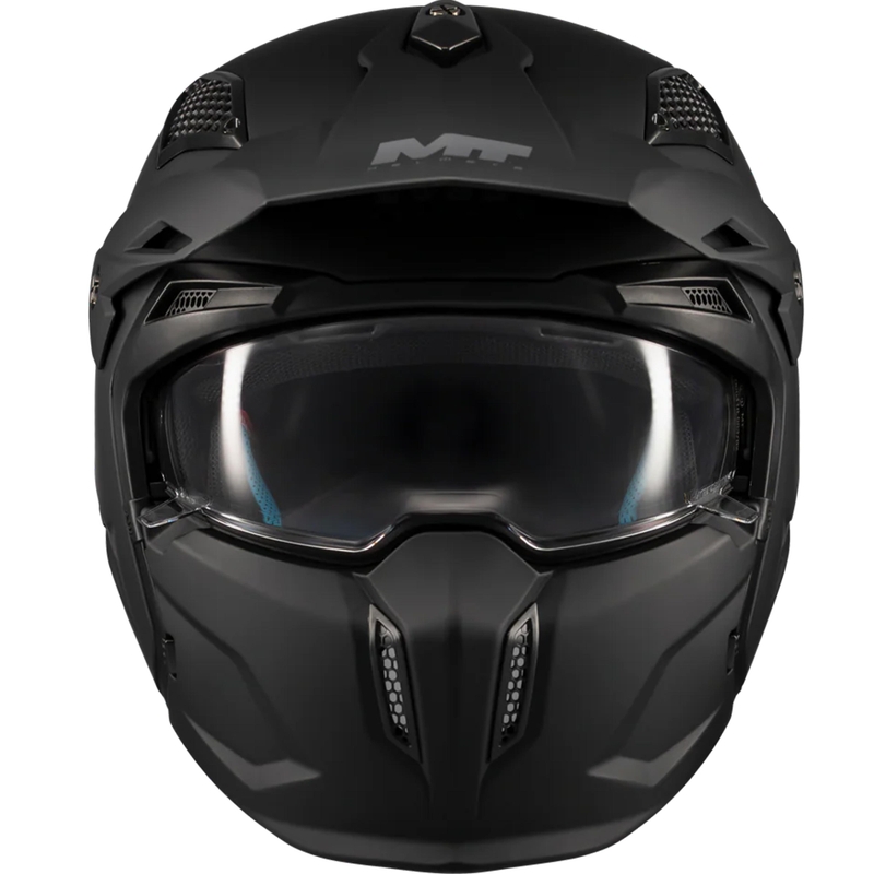 Casque de moto modulable MT Streetfighter SV S Pure A1 noir mat