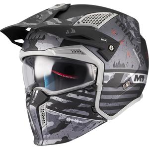Casque de moto modulable MT Streetfighter SV S Belic B2 noir-gris mat