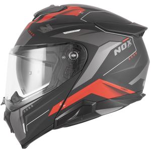 Casque de moto modulable NOX N967 Conquer noir mat-rouge