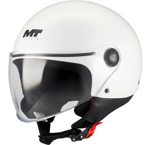 Casque de moto ouvert MT Street S Pure A0 blanc