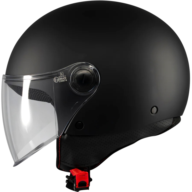 Casque de moto jet MT Street S Pure A1 noir mat