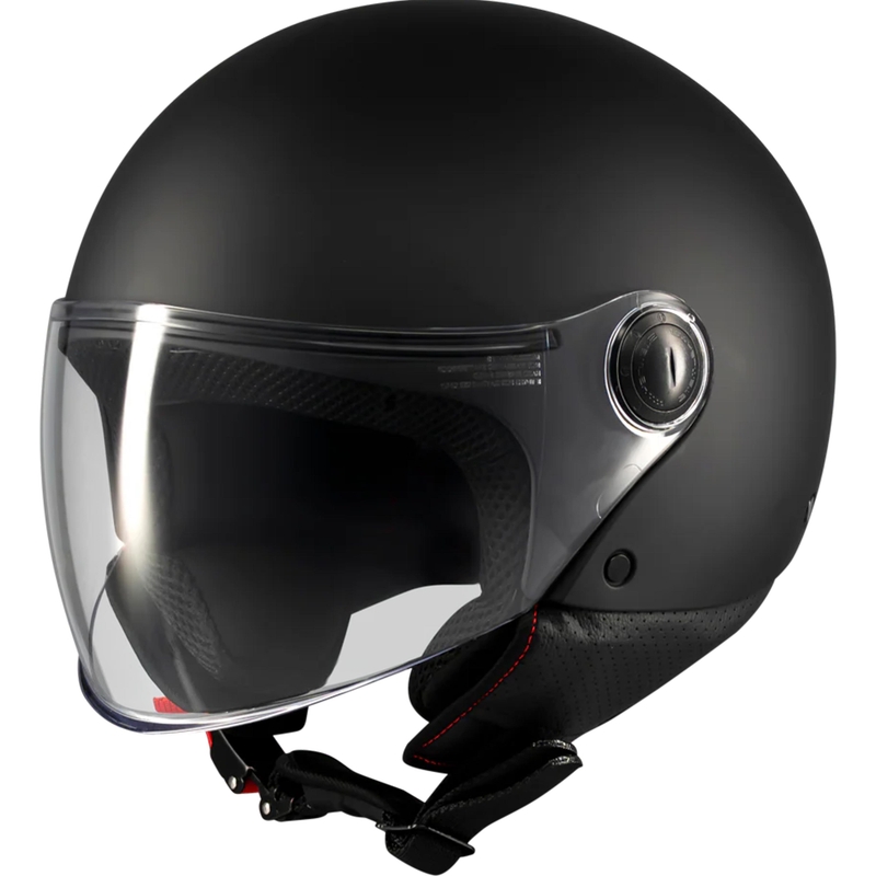Casque de moto jet MT Street S Pure A1 noir mat