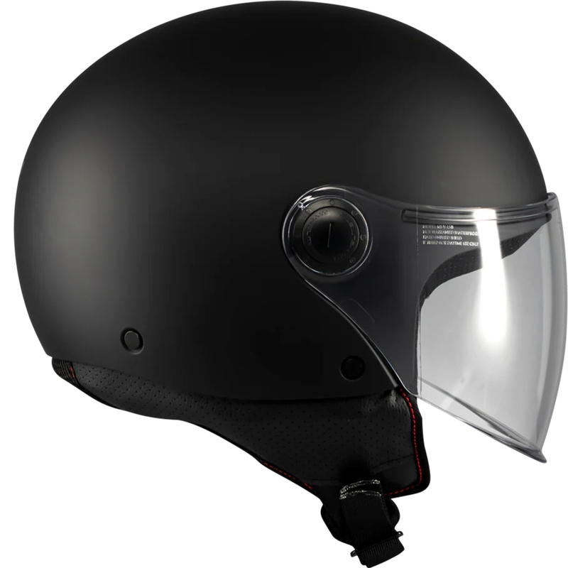 Casque de moto jet MT Street S Pure A1 noir mat