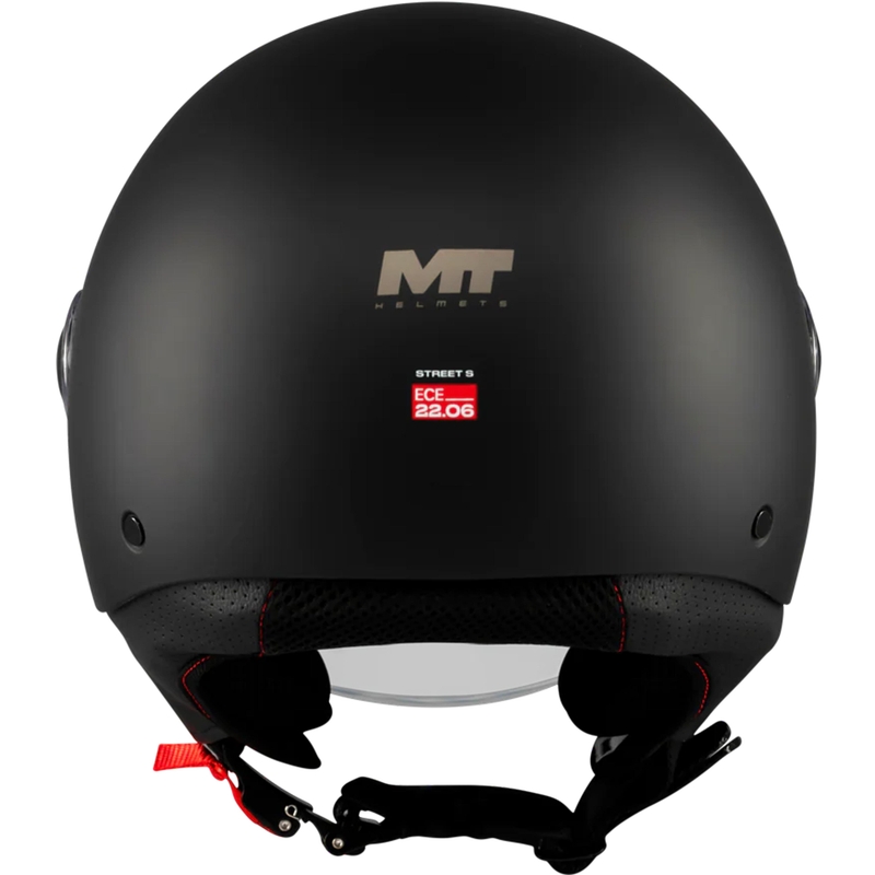 Casque de moto jet MT Street S Pure A1 noir mat