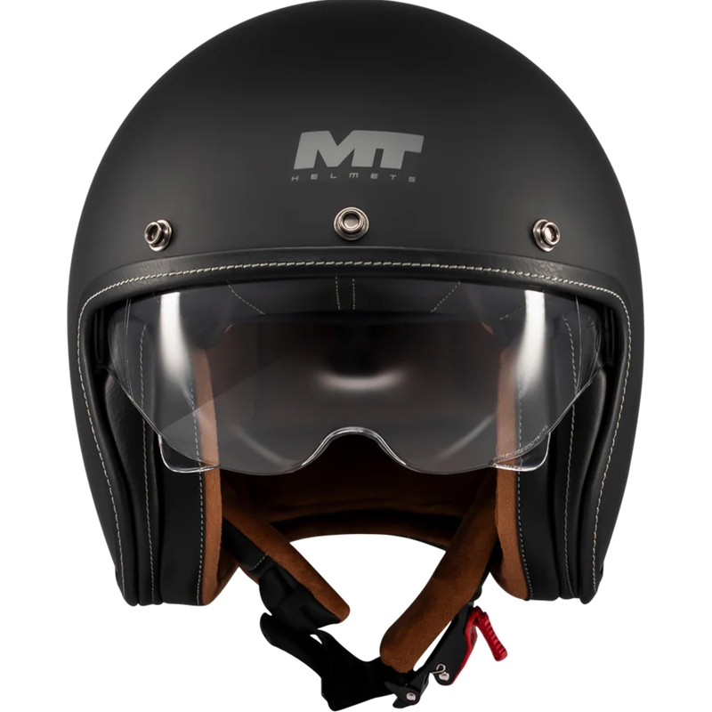 Casque de moto ouvert MT Lemans 2 SV S Pure A1 noir mat