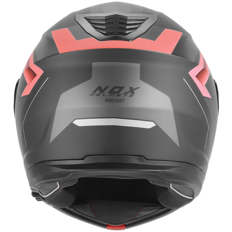 Casque de moto modulable NOX N968 Shift noir mat-rouge