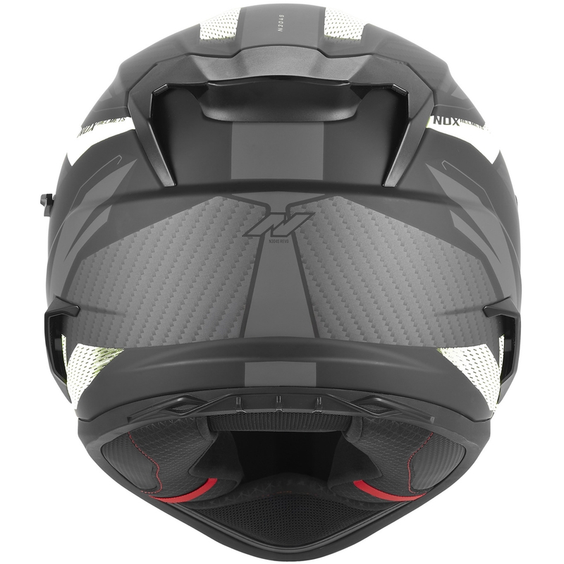 Casque intégral de moto NOX N304-S REVO noir mat et blanc