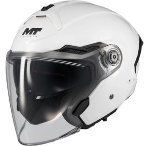 Casque de moto ouvert MT Cosmo SV Pure A0 blanc
