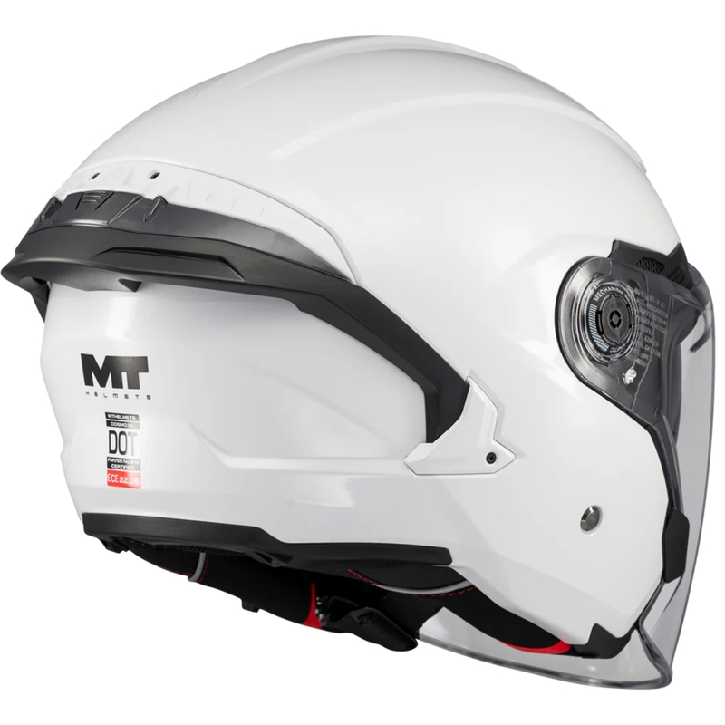 Casque de moto ouvert MT Cosmo SV Pure A0 blanc