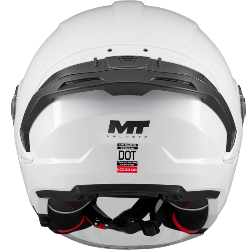Casque de moto ouvert MT Cosmo SV Pure A0 blanc