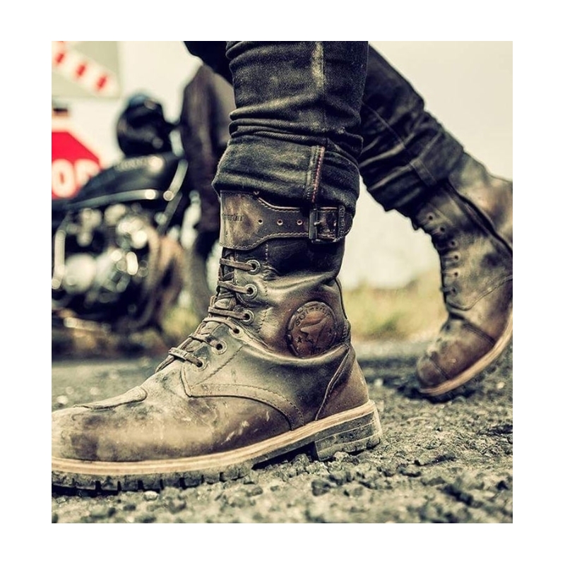 Bottes de moto marron Stylmartin Rocket