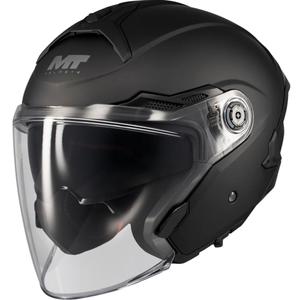 Casque de moto jet MT Cosmo SV Pure A1 noir mat
