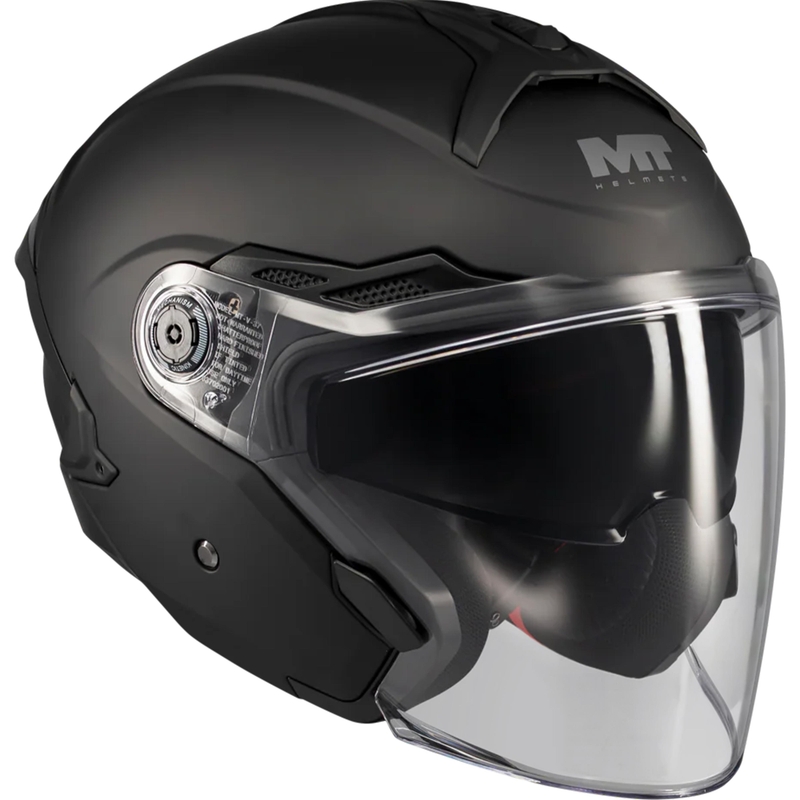 Casque de moto jet MT Cosmo SV Pure A1 noir mat