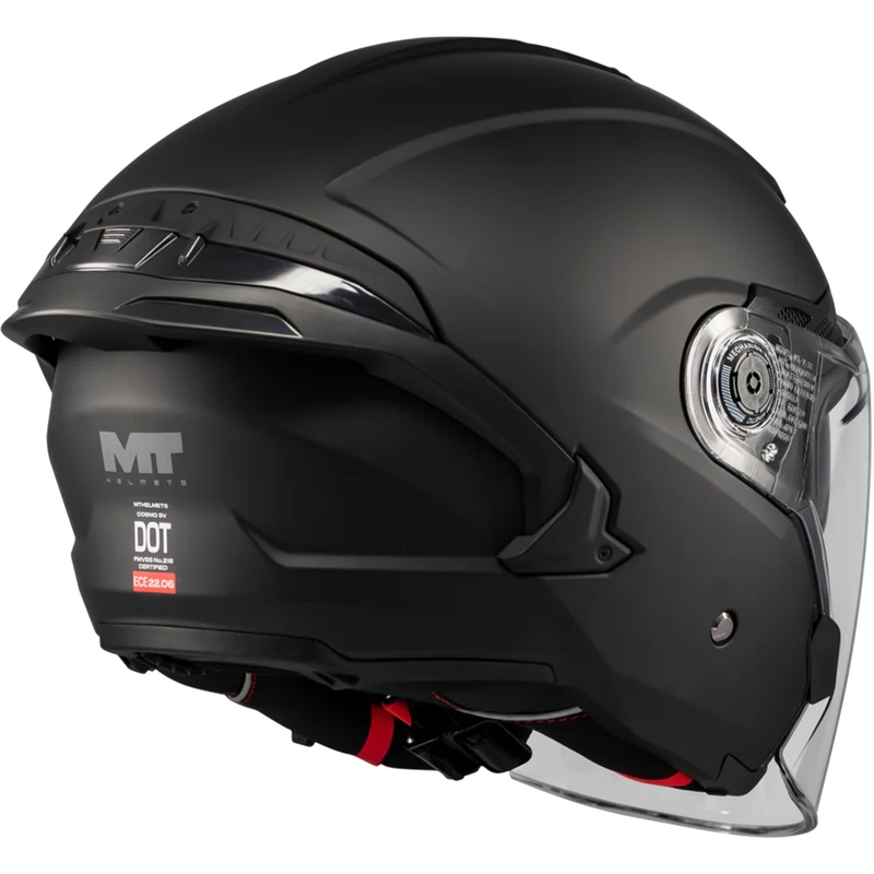 Casque de moto jet MT Cosmo SV Pure A1 noir mat