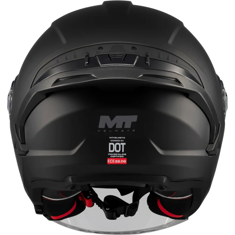 Casque de moto jet MT Cosmo SV Pure A1 noir mat