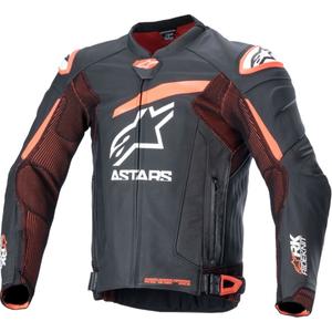 Alpinestars GP Plus R 4 Rideknit Black-Fluo Red-White Leather Jacket