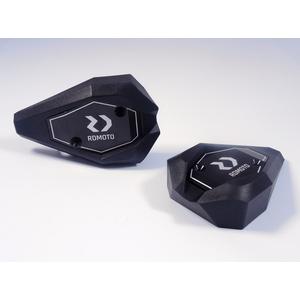 Padací slidery RDMOTO černý polyamid s černými krytkami