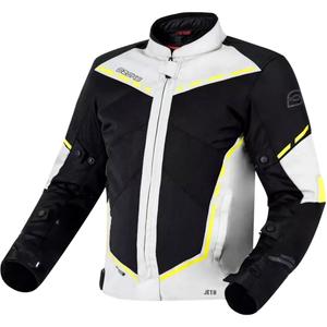 Veste moto Ozone Jet II gris-noir-jaune fluo soldes