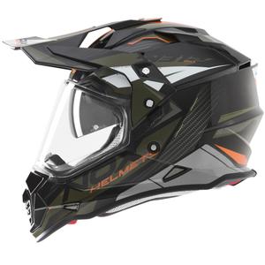 Casque de moto enduro NOX N312 Track kaki-orange