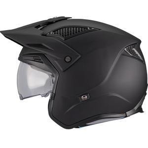 Casque de moto trial jet MT District SV S Pure A1 noir mat