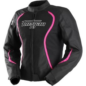 Veste moto femme Furygan Odessa Vented 3 en 1 noir-blanc-rose