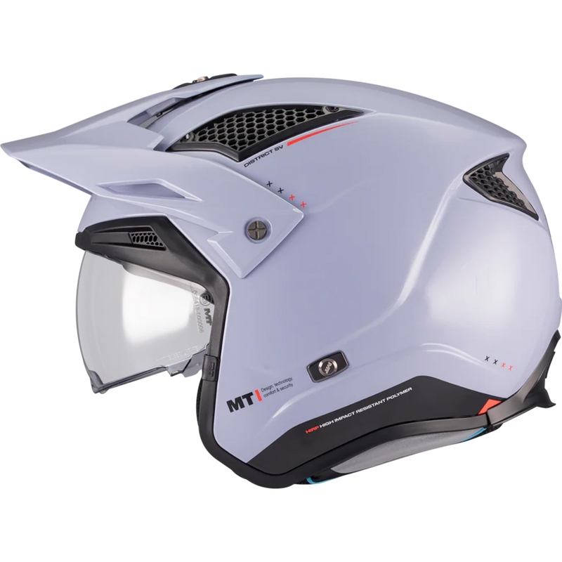 Casque de moto trial ouvert MT District SV S Soul C17 gris-noir