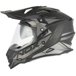 Casque de moto enduro NOX N312 Track noir mat-argent