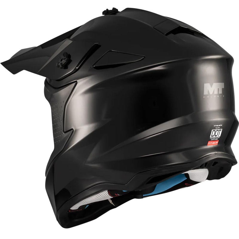 Casque de motocross MT Falcon S Pure A1 noir mat