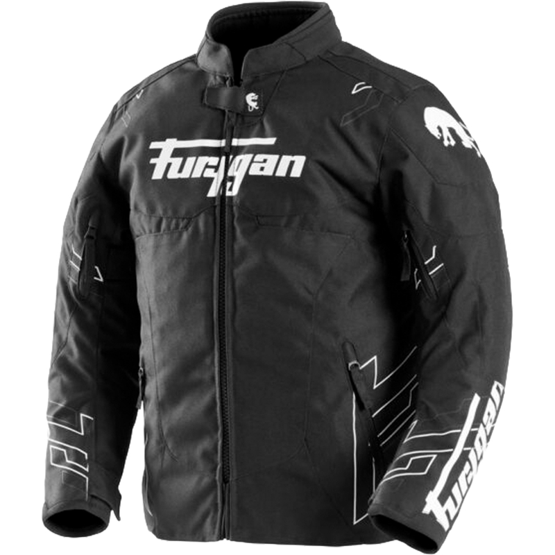 Veste moto enfant Furygan Neon Kid noir-blanc