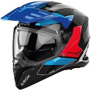 Casque de moto enduro Airoh Bandit Tune bleu-rouge - II. qualité