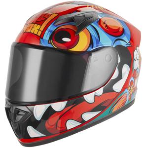Casque intégral de moto pour enfant NOX N731 Rouge multicolore