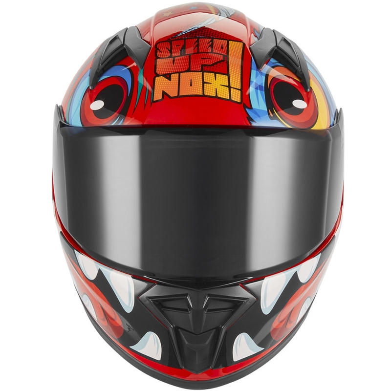 Casque intégral de moto pour enfant NOX N731 Rouge multicolore