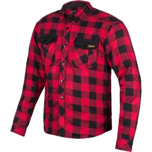 Chemise moto BROGER Alaska noir-rouge soldes