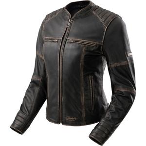 Veste de moto en cuir pour femme Rebelhorn Hunter II marron