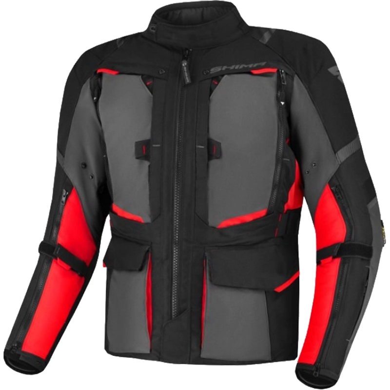 Veste moto Shima Hero 2.0 noir-gris-rouge