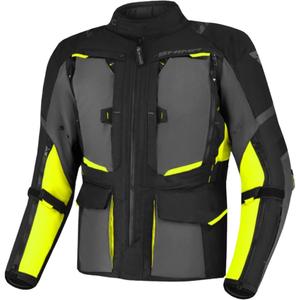 Veste de moto Shima Hero 2.0 noir-gris-jaune fluo