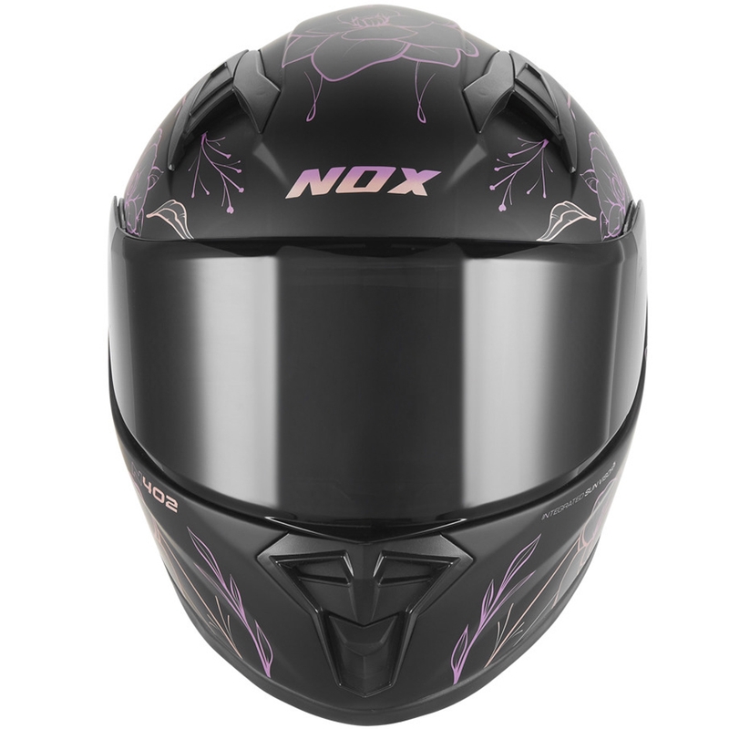Casque intégral de moto pour enfant NOX N731 Printemps noir mat-rose
