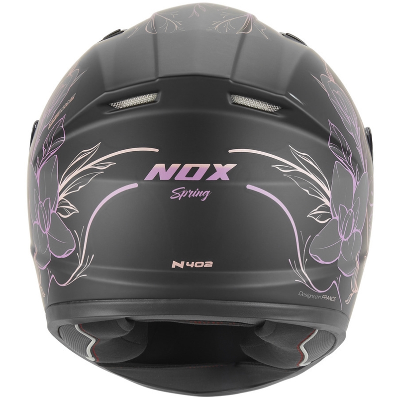 Casque intégral de moto pour enfant NOX N731 Printemps noir mat-rose