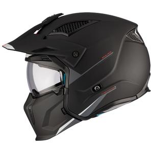 Casque jet avec masque MT Streetfighter SV S Solid A1 noir mat avec visière iridium - Qualité II - II. qualité