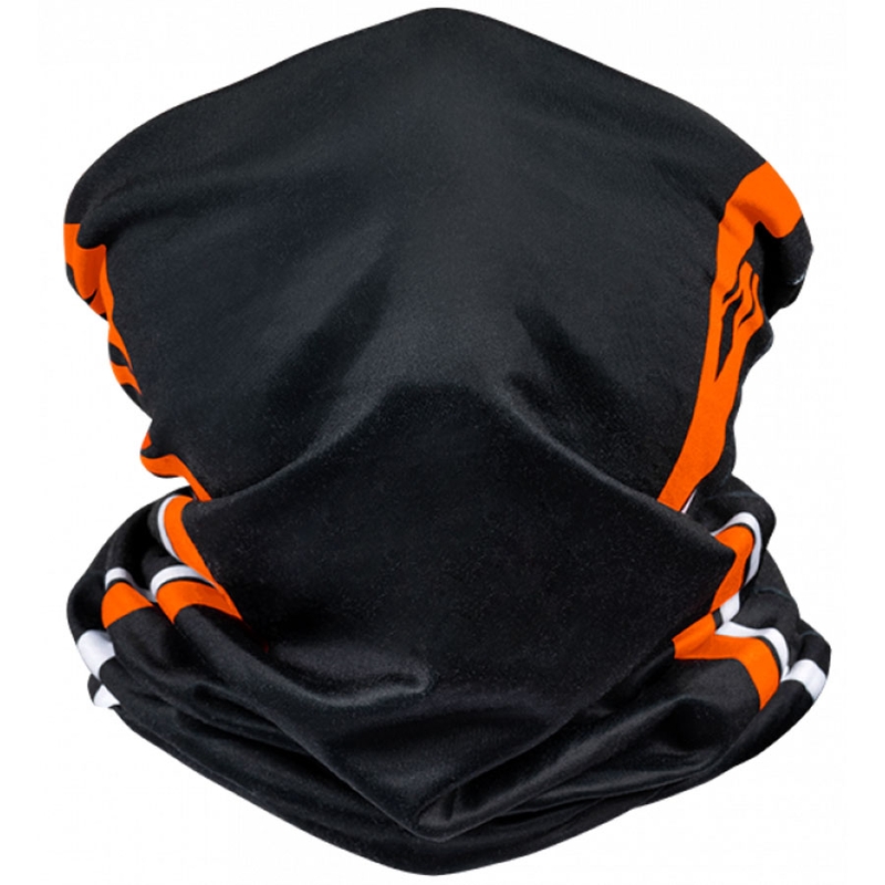 Écharpe moto multifonctionnelle IXON Void noir-blanc-orange