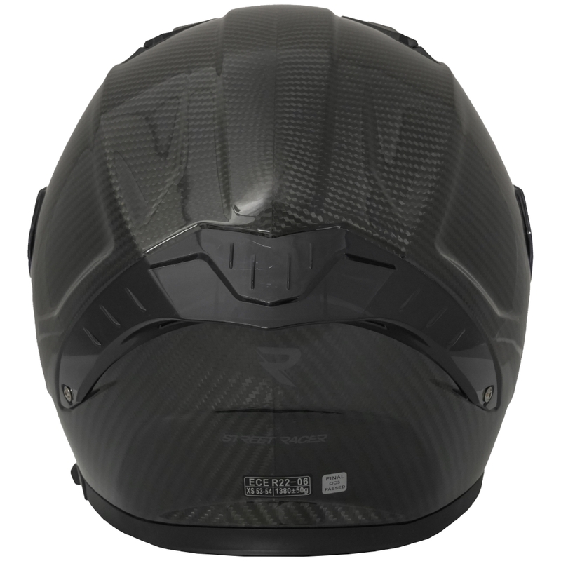 Casque intégral de moto Street Racer Titan Carbon noir - II. qualité