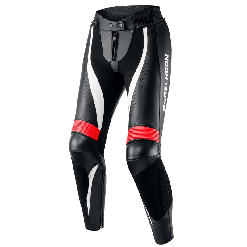 Pantalon de moto femme Rebelhorn Rebel blanc-rouge-noir - II. qualité