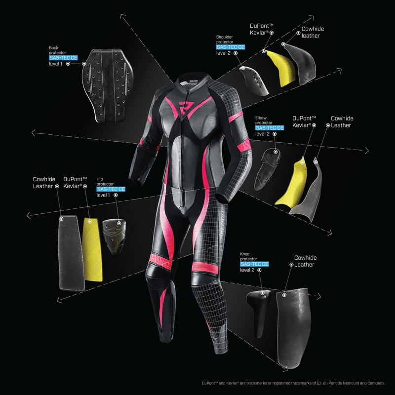 Pantalon de moto femme Rebelhorn Rebel blanc-rouge-noir - II. qualité