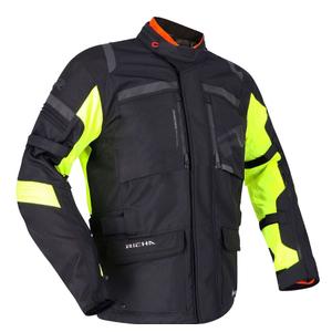 Blouson de moto RICHA Brutus GTX noir et jaune fluo en solde - deuxième qualité soldes - II. qualité