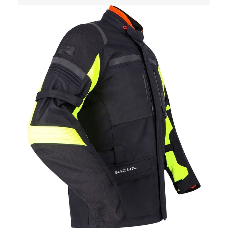 Blouson de moto RICHA Brutus GTX noir et jaune fluo en solde - deuxième qualité soldes - II. qualité