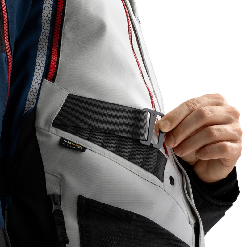 Blouson de moto Rebelhorn Hardy 3.0 bleu-gris-rouge - II. qualité