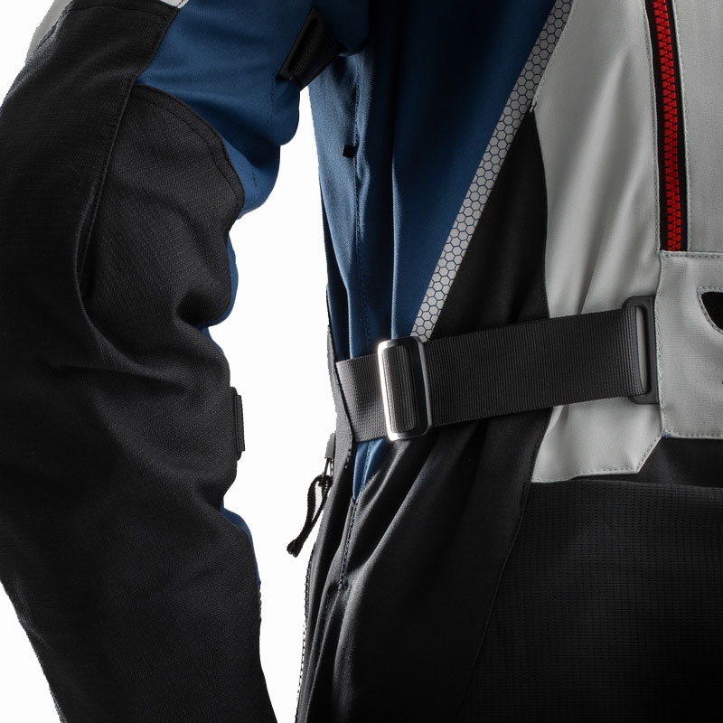 Blouson de moto Rebelhorn Hardy 3.0 bleu-gris-rouge - II. qualité