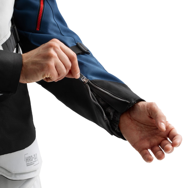 Blouson de moto Rebelhorn Hardy 3.0 bleu-gris-rouge - II. qualité
