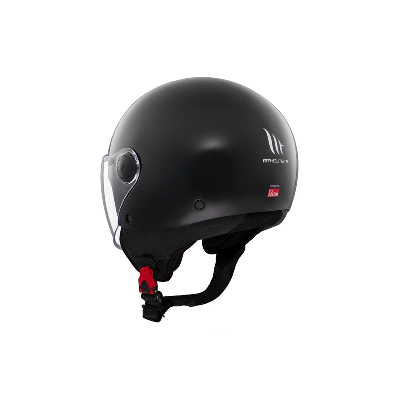 Casque de moto jet MT Street S noir brillant - II. qualité