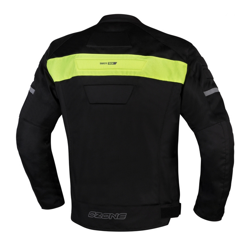 Blouson de moto Ozone Dart noir et jaune fluo - deuxième qualité - II. qualité